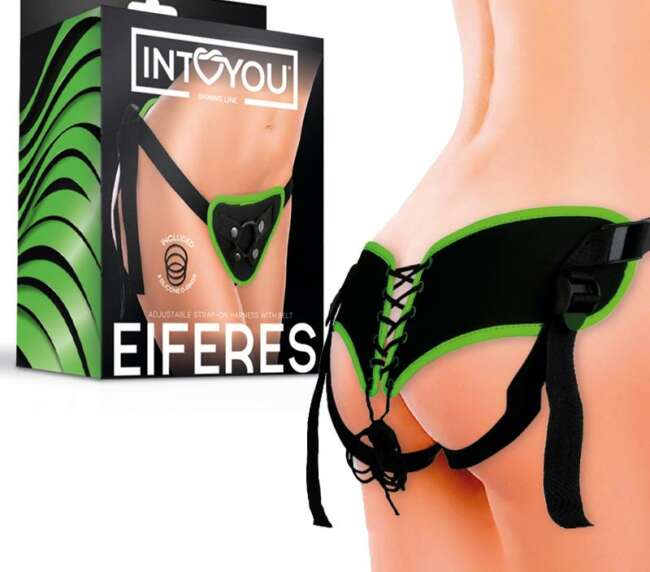 Eiferes Glow in the Dark Adjustable Strap-On Harness Corset Style