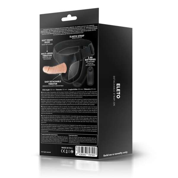 Eleto Detachable Strap-On with Hollow Dildo, Vibration and Remote Control – Image 5