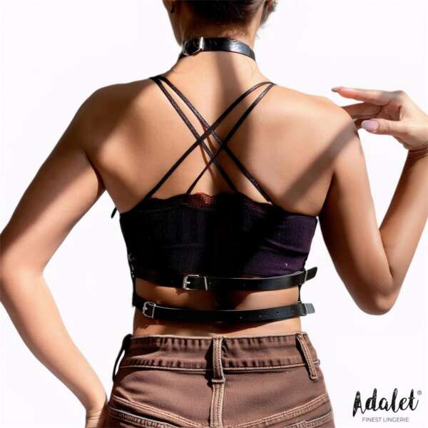 Elva Vegan Leather Chest Harness One size – Image 4