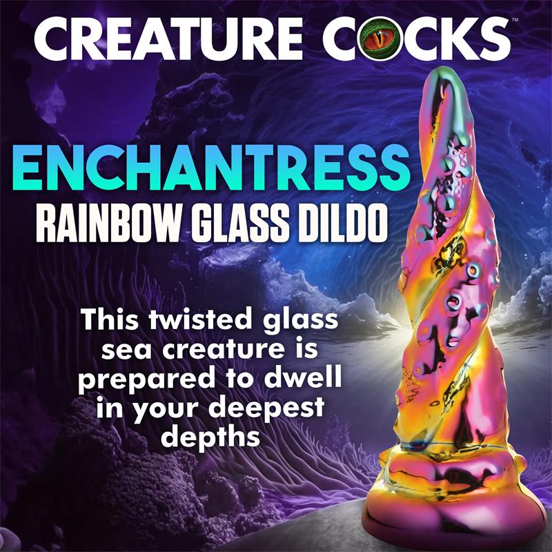Enchanting Rainbow borosilicate Glass Dildo – Image 3