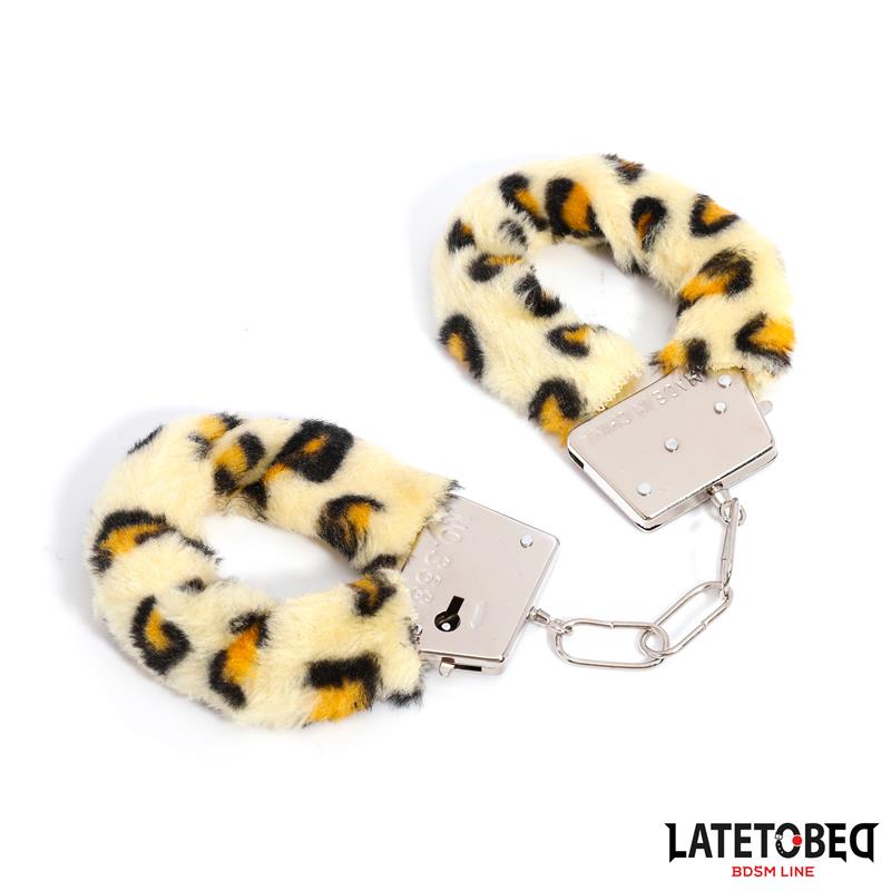 Furry Metal Cuff Animal Print Leopard – Image 4