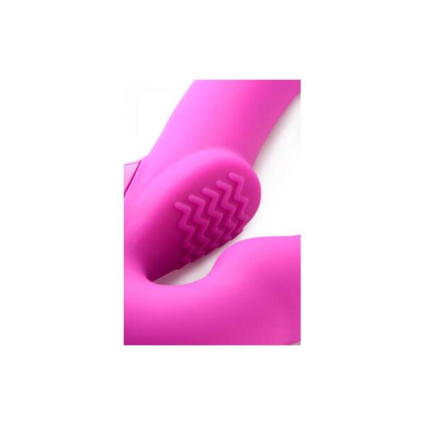 Evoke Vibrating Strapless Strap-On USB Pink – Image 4