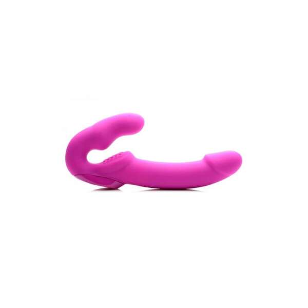 Evoke Vibrating Strapless Strap-On USB Pink – Image 6