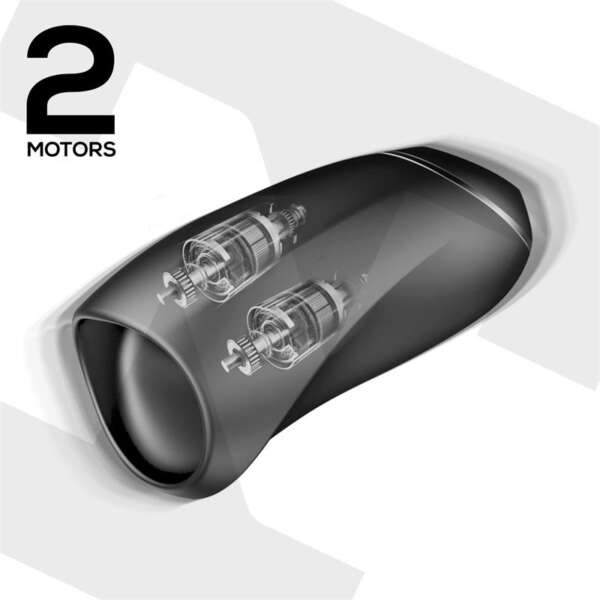 Evony Oral Sex Male Masturbator Suction and Vibration 2 Motors USB Silicone – Image 4