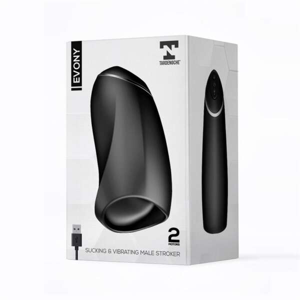 Evony Oral Sex Male Masturbator Suction and Vibration 2 Motors USB Silicone – Image 5