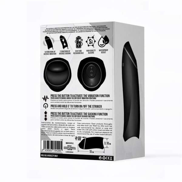 Evony Oral Sex Male Masturbator Suction and Vibration 2 Motors USB Silicone – Image 7