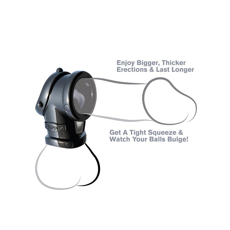 Fantasy C-Ringz Cock Pipe with Ball-Stretcher Black – Image 4
