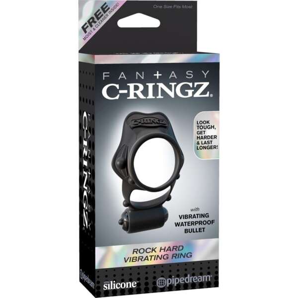 Fantasy C-Ringz Rock Hard Vibrating Ring Black – Image 3