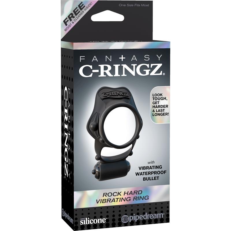 Fantasy C-Ringz Rock Hard Vibrating Ring Black – Image 3