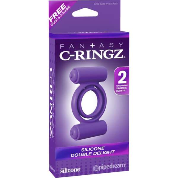 Fantasy C-Ringz Silicone Double Delight Purple – Image 3