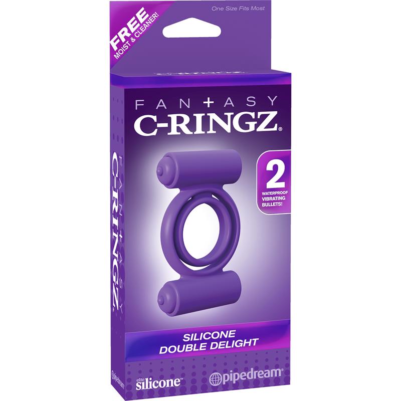 Fantasy C-Ringz Silicone Double Delight Purple – Image 3
