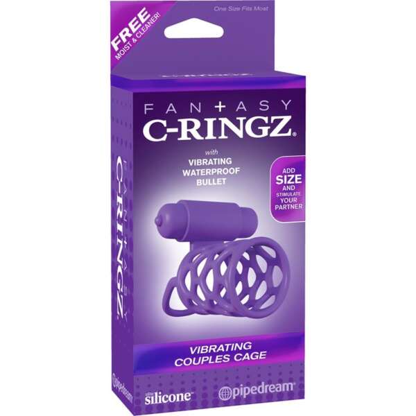 Fantasy C-Ringz Vibrating Couples Cage Purple – Image 7