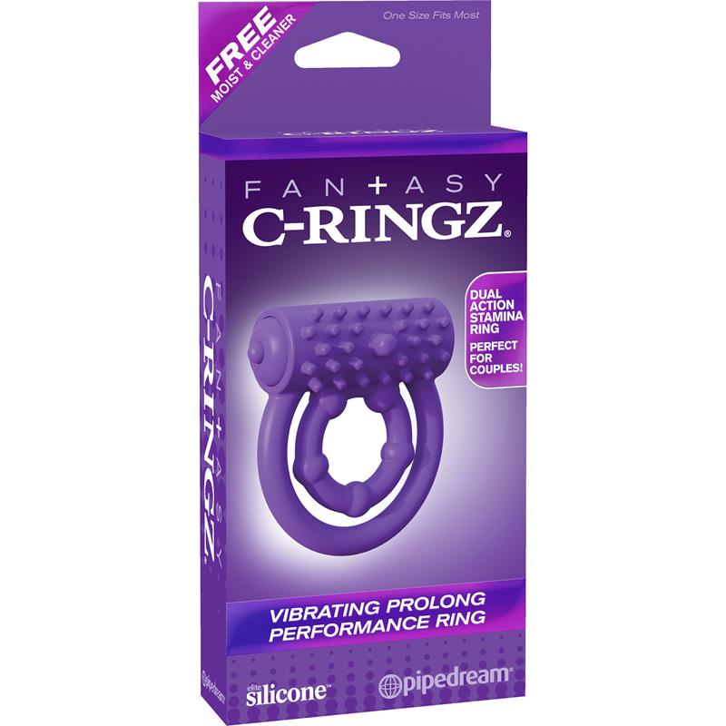 Fantasy C-Ringz Vibrating Prolong Performance Ring  Purple – Image 3
