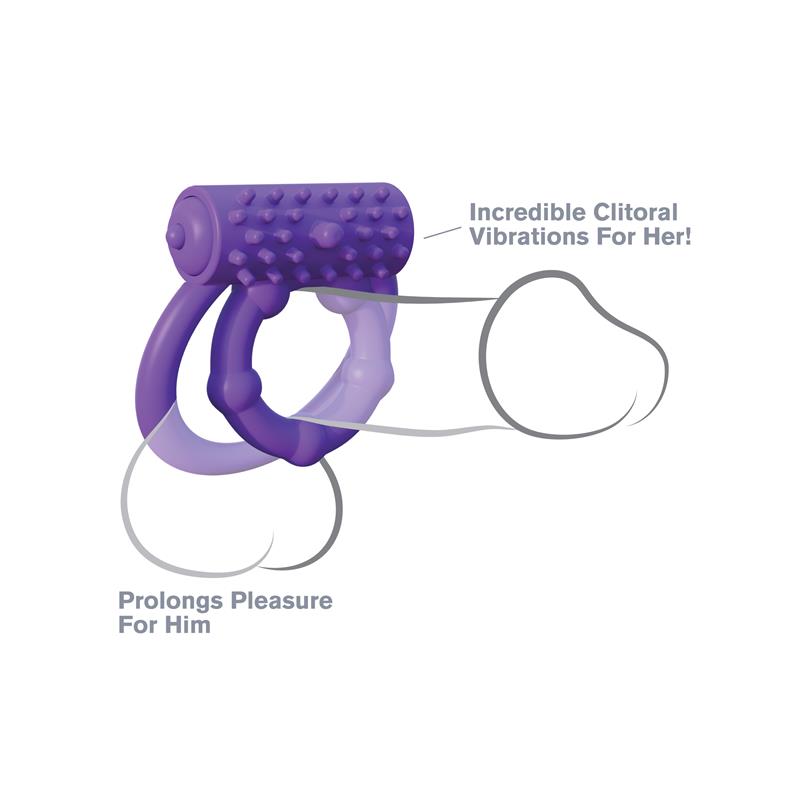 Fantasy C-Ringz Vibrating Prolong Performance Ring  Purple – Image 4