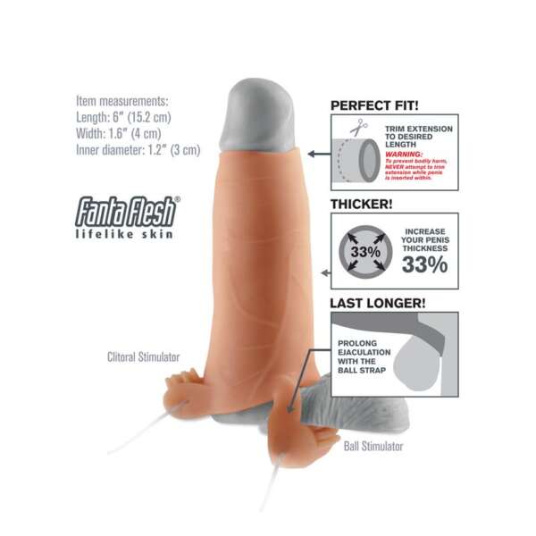 Fantasy X-tensions  Real Feel Twin Teazer-Flesh – Image 3