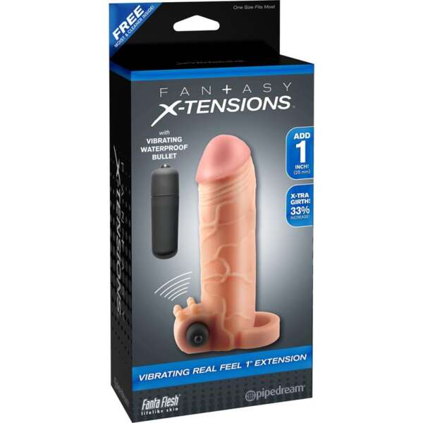 Fantasy X-tensions Vibrating Real Feel 2,5 cm - Flesh – Image 3