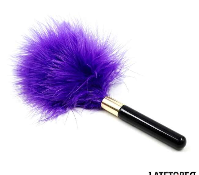 Feather Tickler Mini Purple 18cm