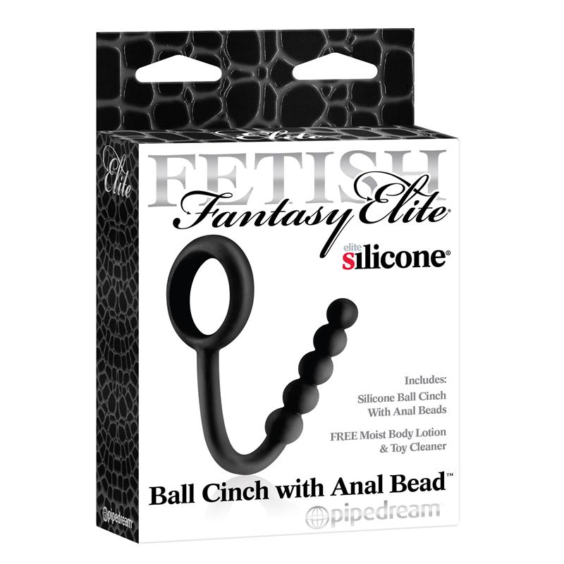 Fetish Fantasy Elite Ball Cinch with Anal Bead Black – Image 3
