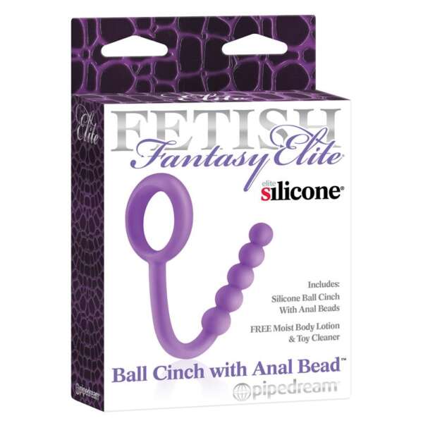 Fetish Fantasy Elite  Ball Cinch with Anal Bead Purple – Image 4