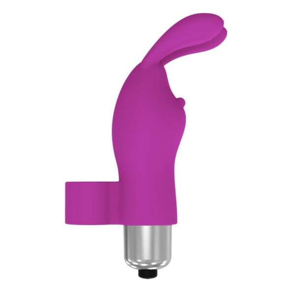 Fingyhop Vibrating Bullet with Rabbit Silicone Purple – Image 5