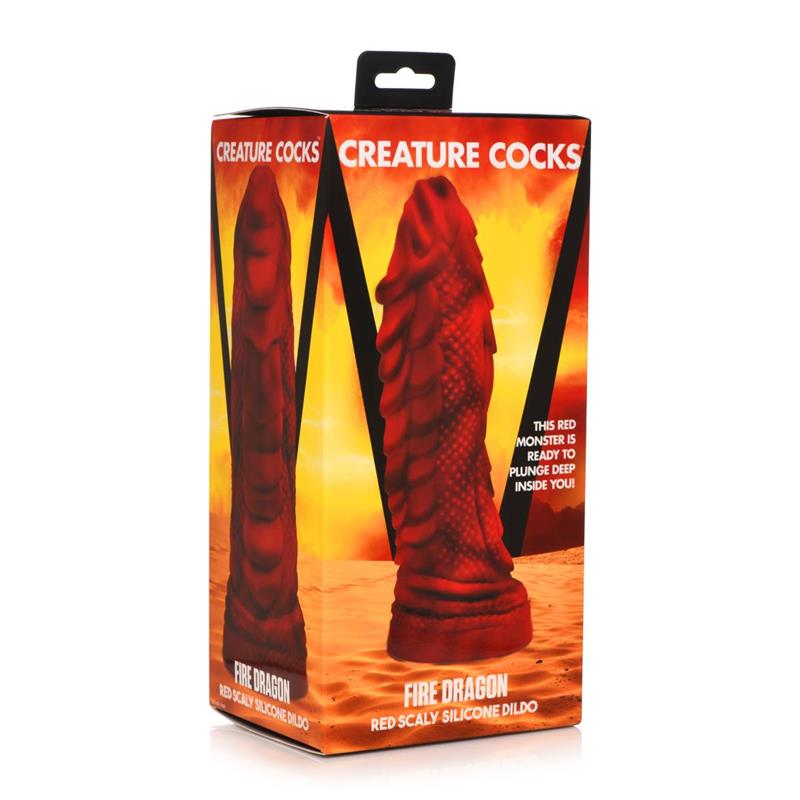 Fire Dragon Red Scaly Dildo – Image 4