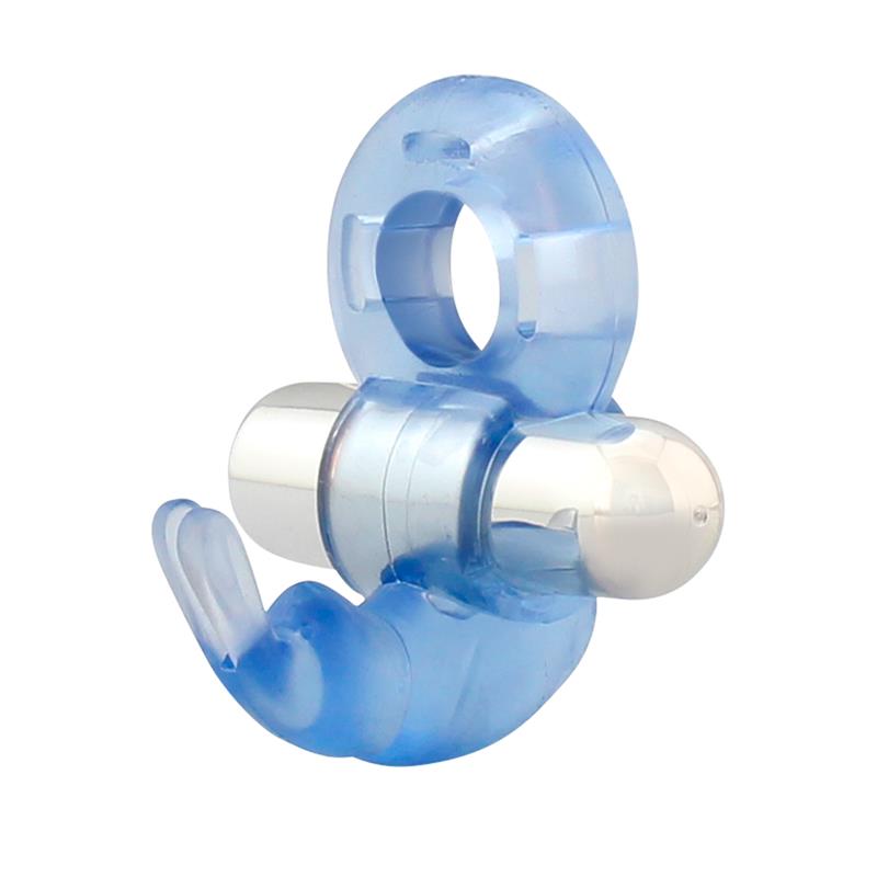 Firey Vibrating Penis Ring with Rabbit Blue – Image 3