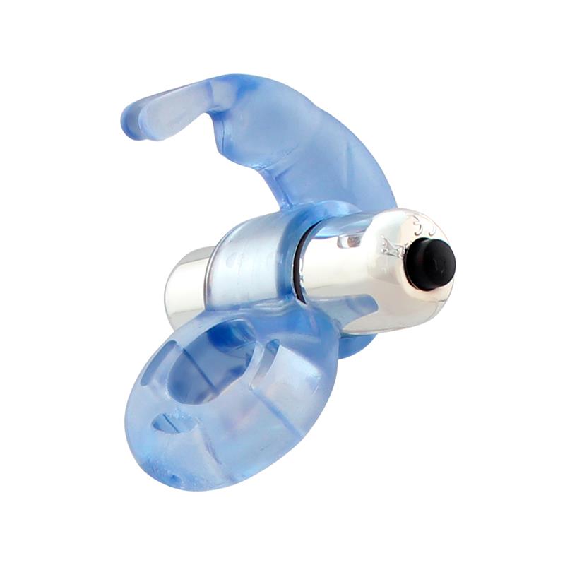 Firey Vibrating Penis Ring with Rabbit Blue – Image 5