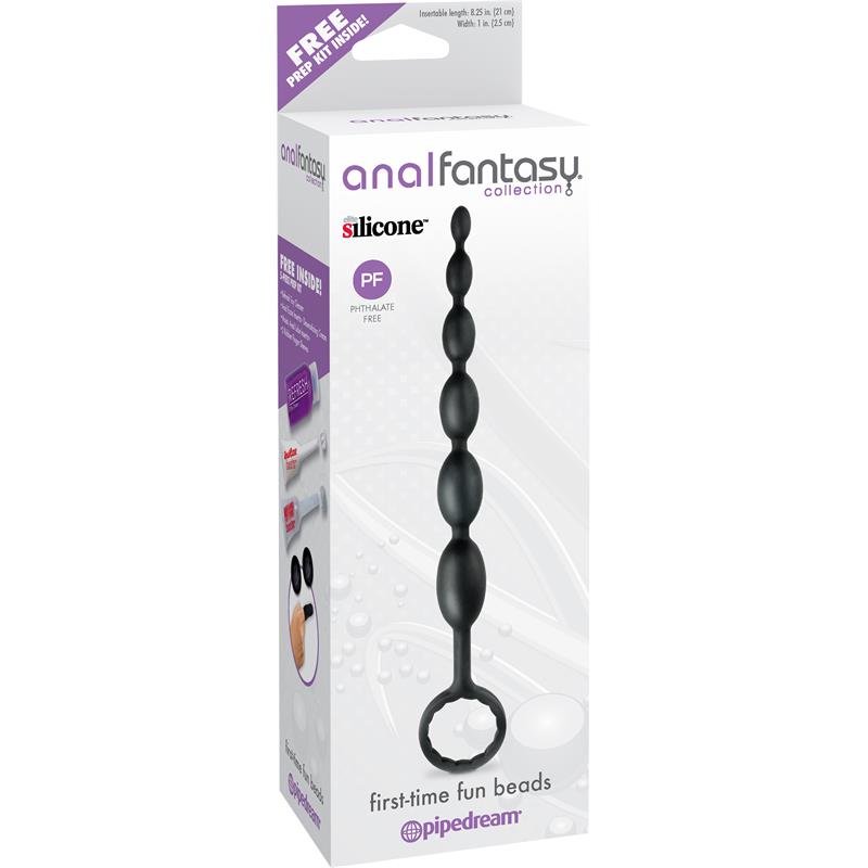 First-Time Fun Anal Beads Black – Image 4