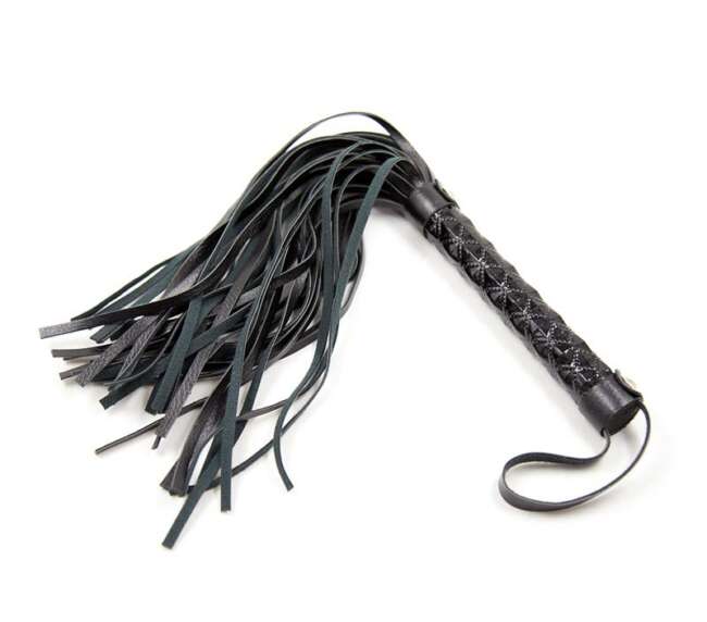 Flogger Diamond Pattern with Metal Hardware 39 cm Black