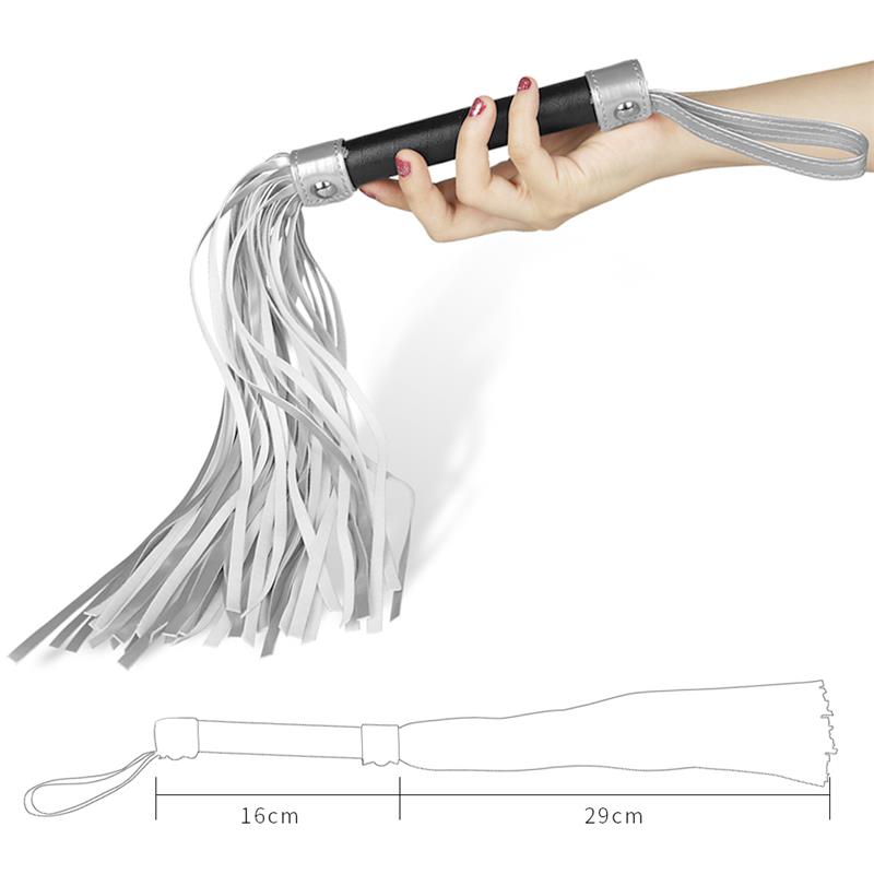 Flogger Faux Leather Silver and Black – Image 5