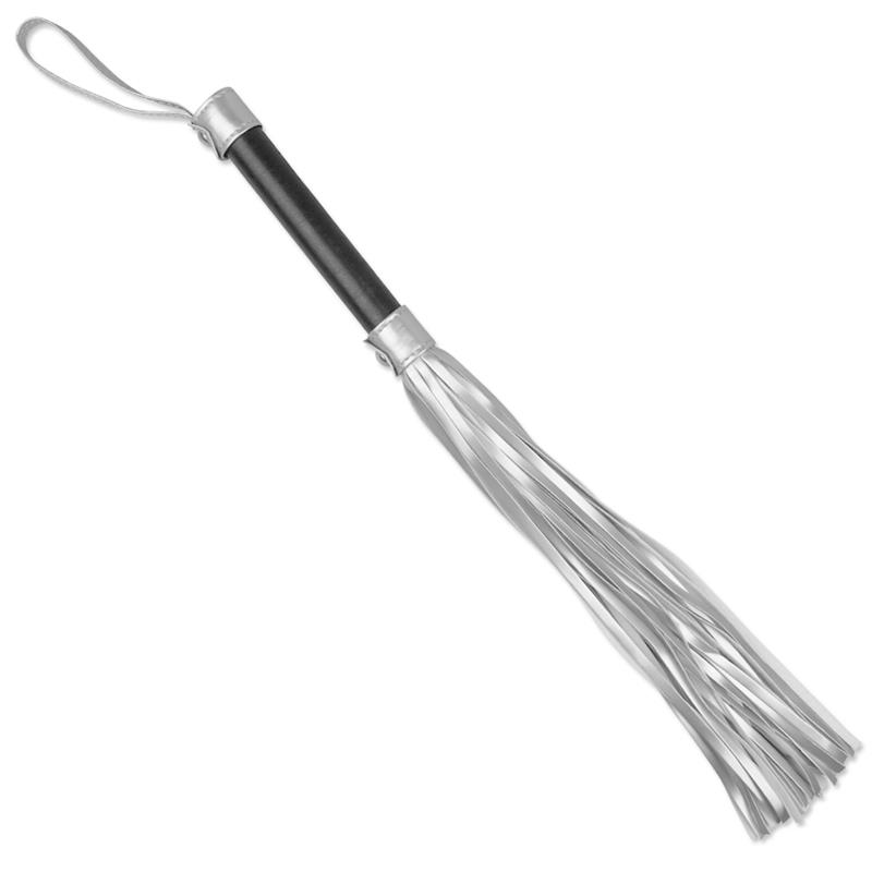 Flogger Faux Leather Silver and Black – Image 6