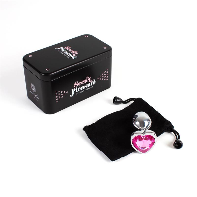 Fuchsia Heart Metal Butt Plug Size S – Image 4