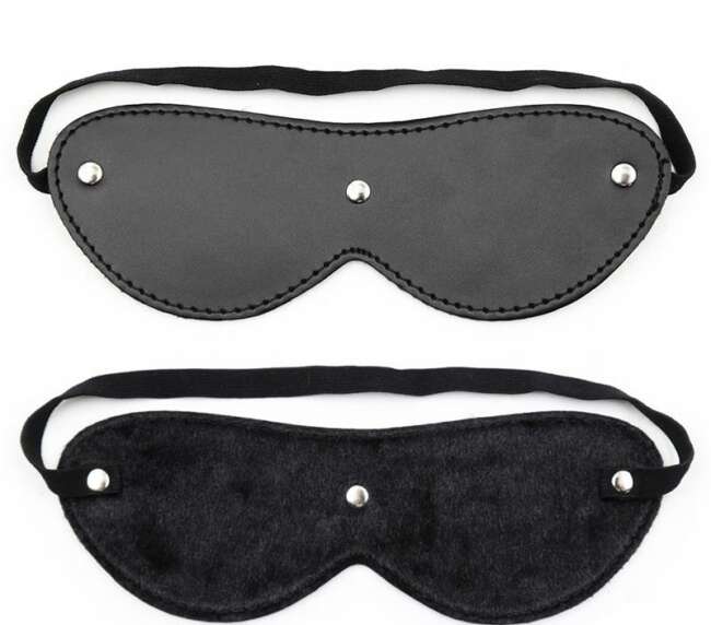 Fur Blindfold with 3 Rivets