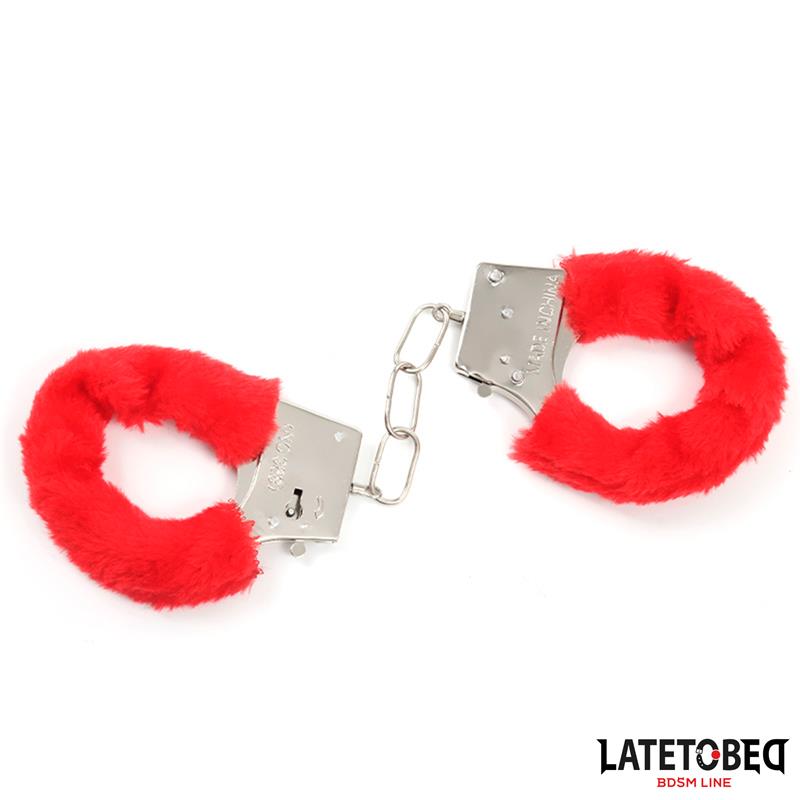 Furry Locking Cuff Red – Image 4