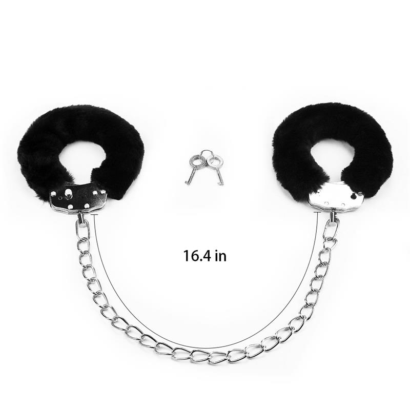 Furry Metal Ankle Cuffs Black – Image 5