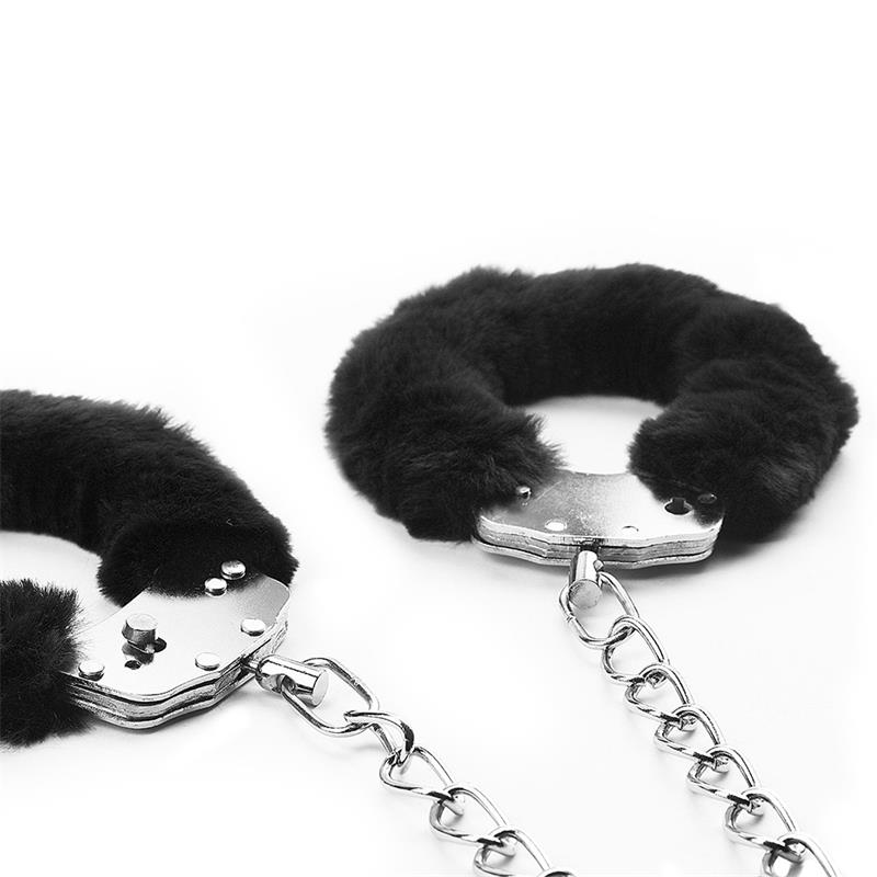 Furry Metal Ankle Cuffs Black – Image 6
