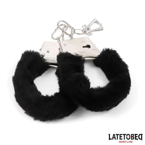 Furry Metal Cuff Black