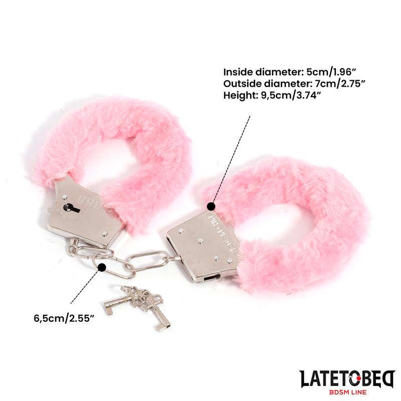 Furry Metal Cuff Pink – Image 4