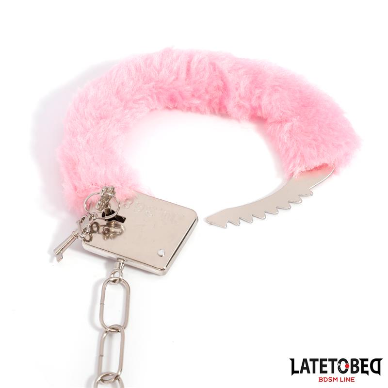 Furry Metal Cuff Pink – Image 6
