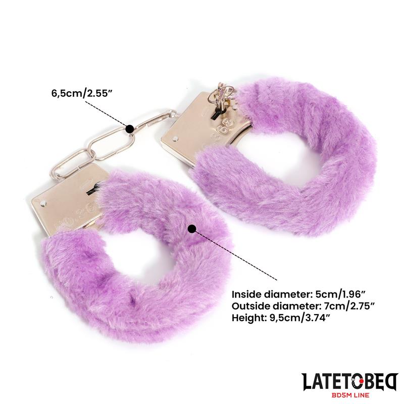 Furry Metal Cuff Purple – Image 3