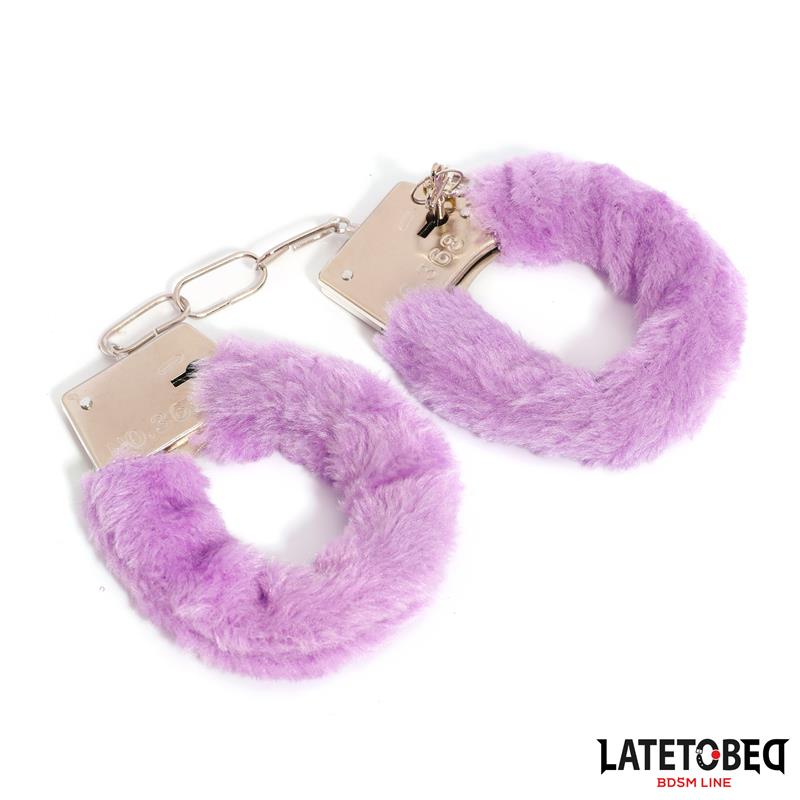 Furry Metal Cuff Purple – Image 4