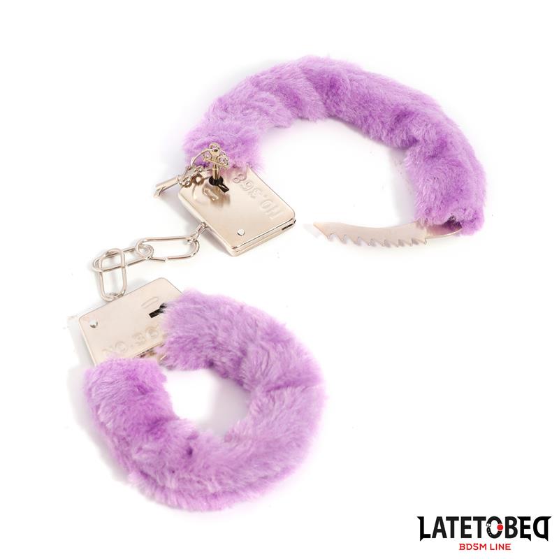Furry Metal Cuff Purple – Image 6