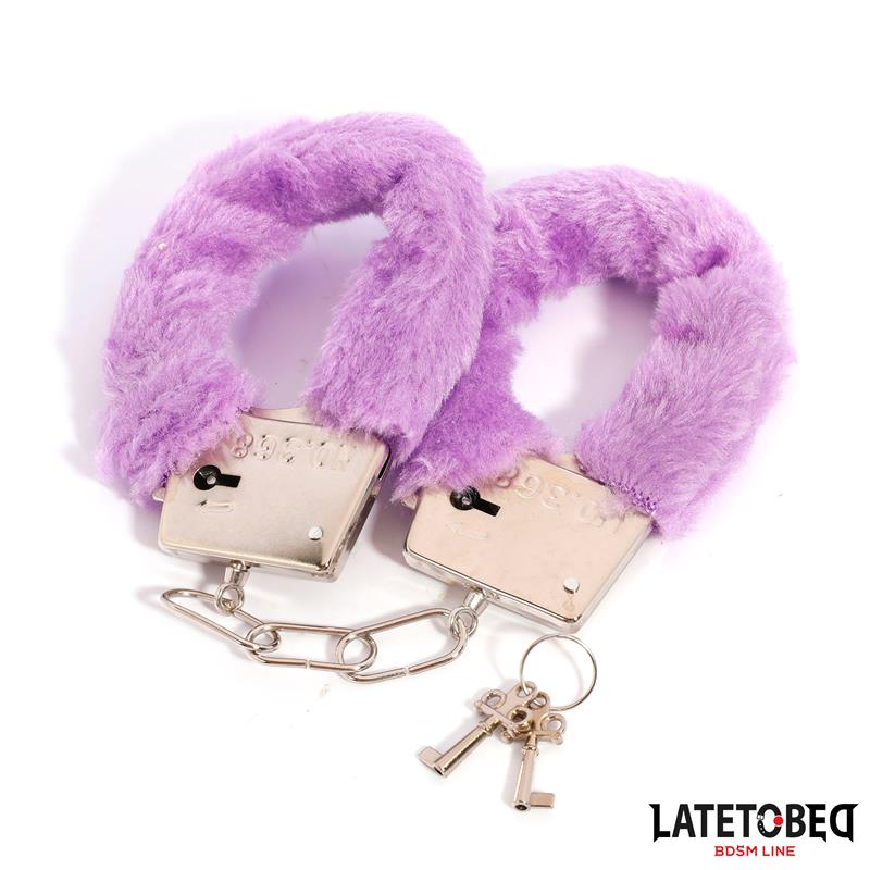 Furry Metal Cuff Purple – Image 9