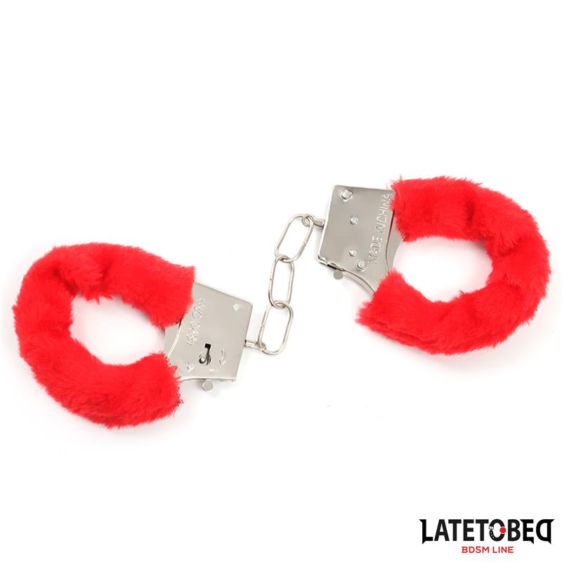 Furry Metal Cuff Red – Image 3