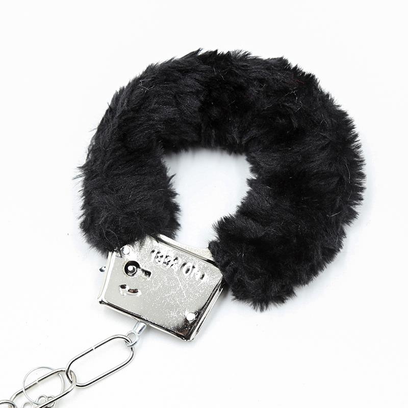Furry Metal Handcuffs Black – Image 10