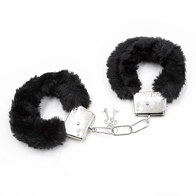 Furry Metal Handcuffs Black – Image 6