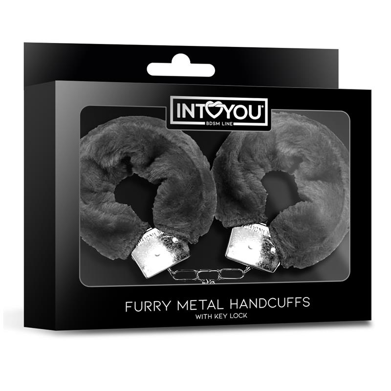 Furry Metal Handcuffs Black – Image 7
