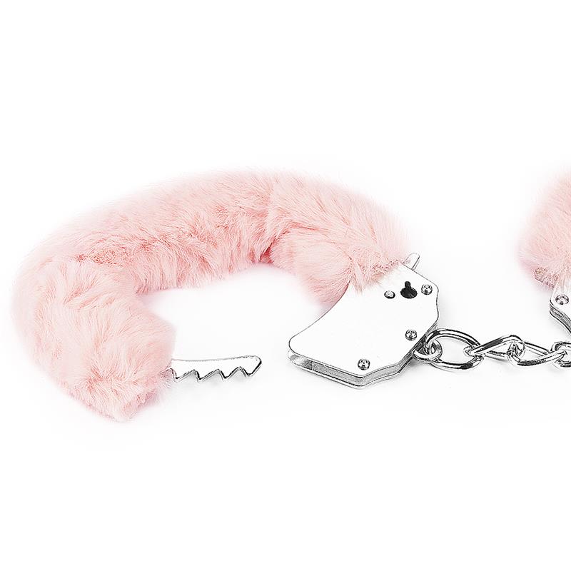Furry Metal Handcuffs Pink – Image 7