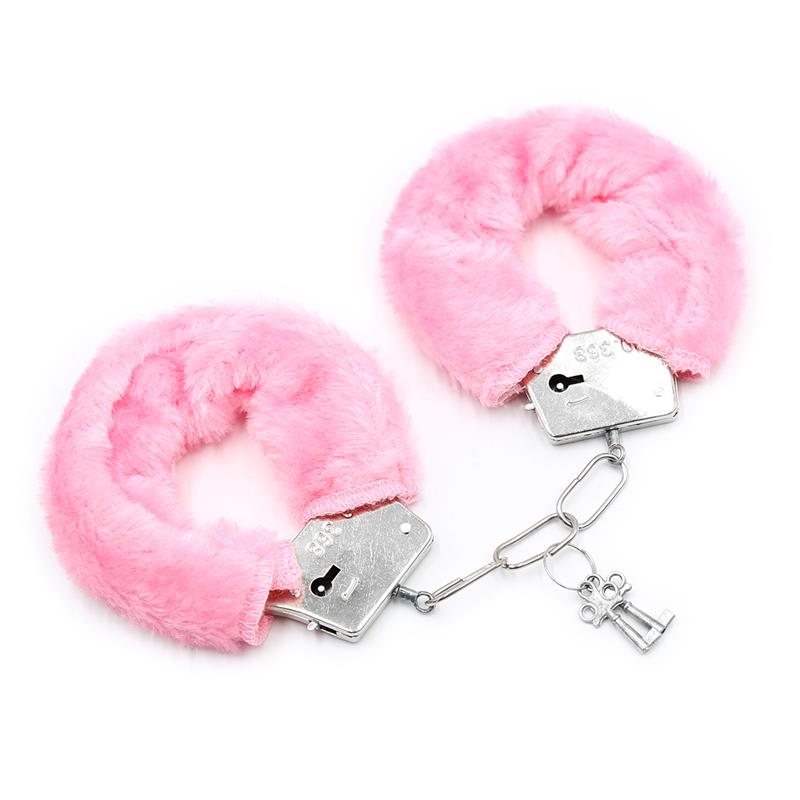 Furry Metal Handcuffs Pink – Image 9