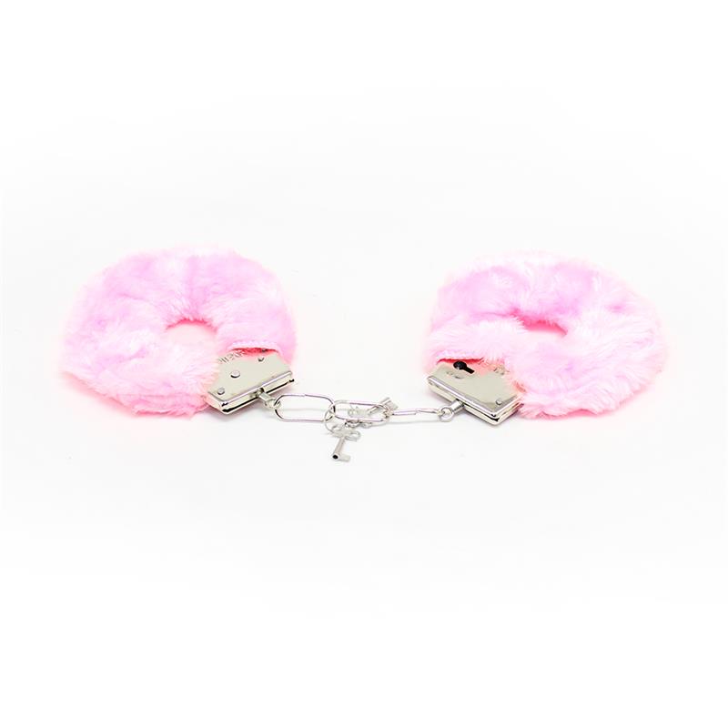 Furry Metal Handcuffs Pink – Image 3